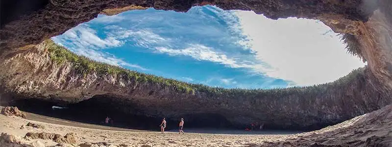 Vista aérea de la Playa del Amor